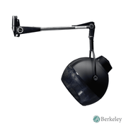 FIO Wall Mounted Hood Hair Dryer by Berkeley in black and smoke