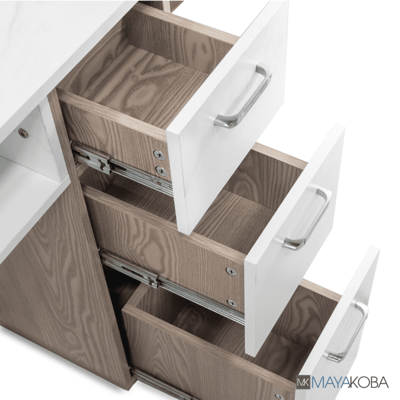 SENECA Manicure Table countertop and finish detail