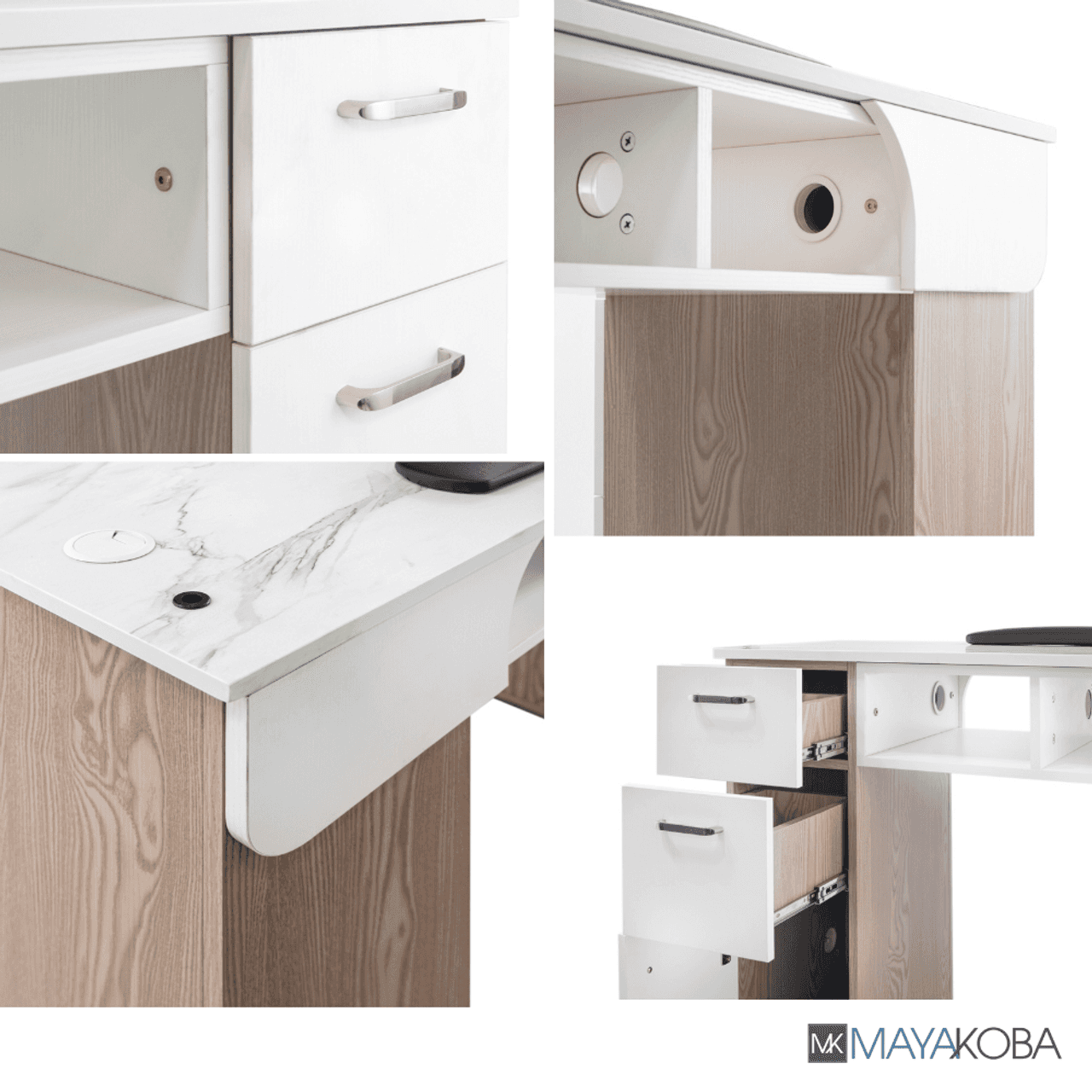 SENECA Manicure Table alternate angle view