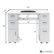 SENECA Manicure Nail Table by Mayakoba