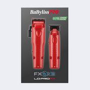 BaBylissPRO Lo-ProFX Matte Red Clipper & Trimmer Combo (FX129MRPK) - Modern Barber Supply