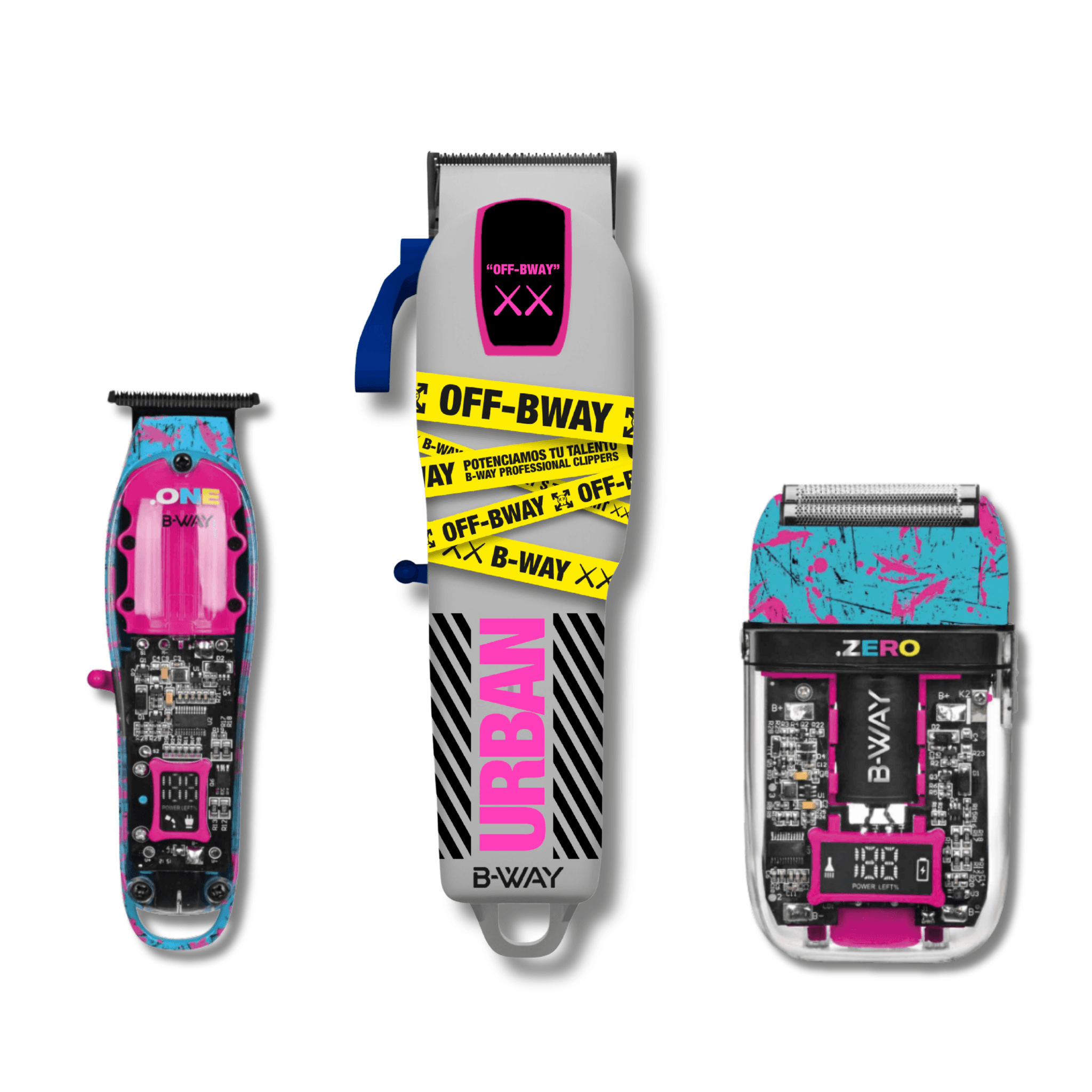 B-Way URBAN Clipper, ONE Trimmer, Zero Shaver - 3 in 1 Set - Modern Barber Supply