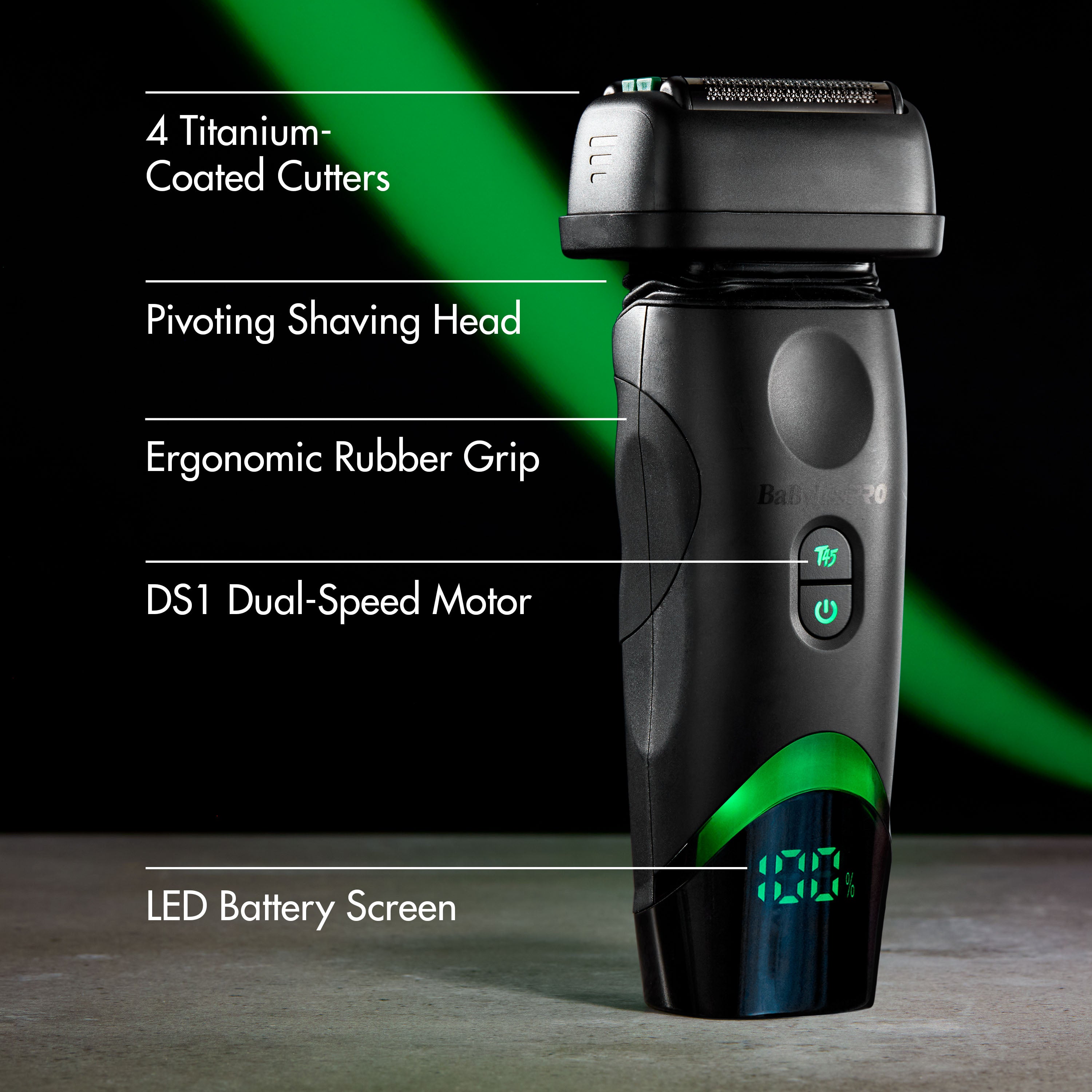BaBylissPRO x Tomb45 Double-Foil Shaver features - Modern Barber Supply