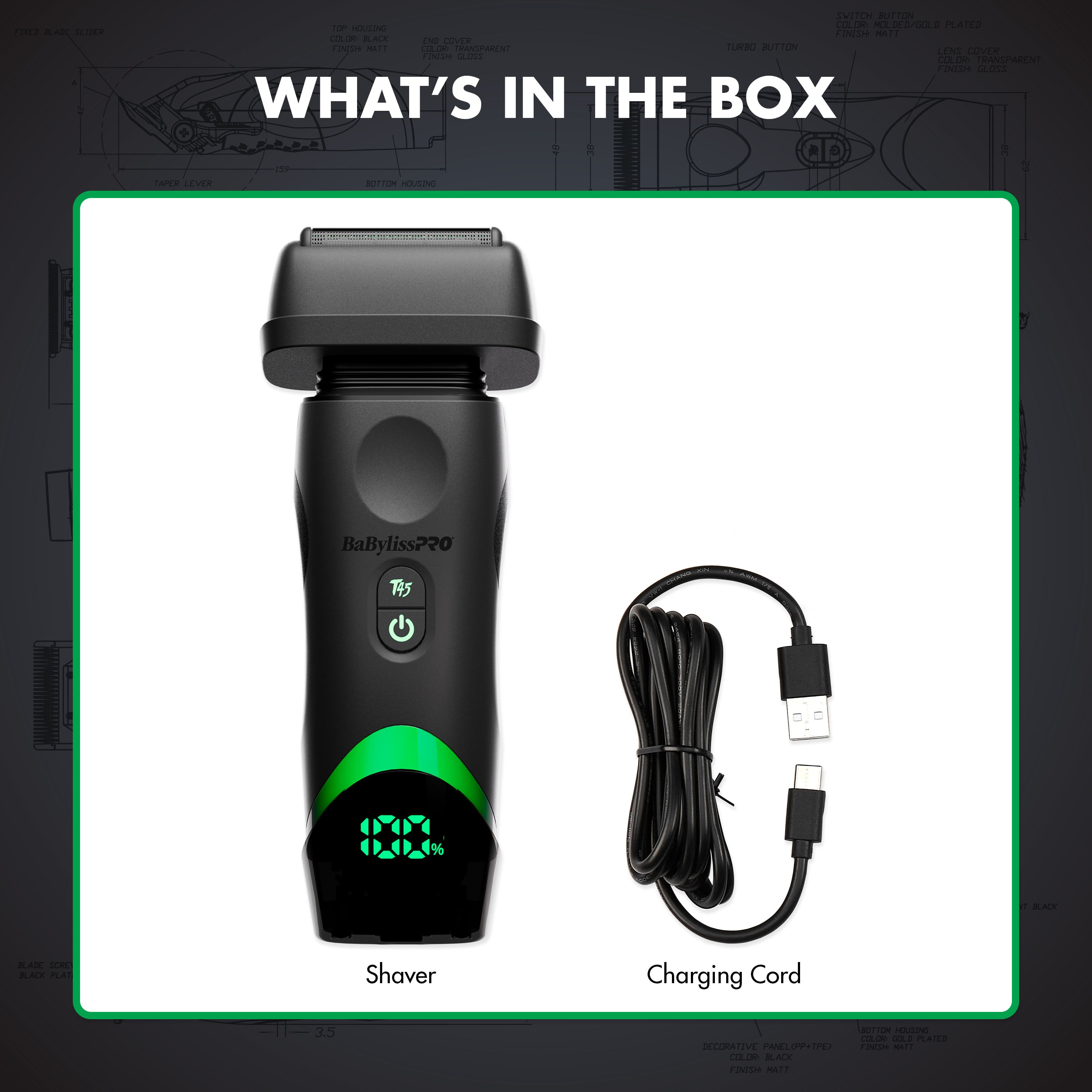 BaBylissPRO x Tomb45 Double-Foil Shaver wireless charging - Modern Barber Supply