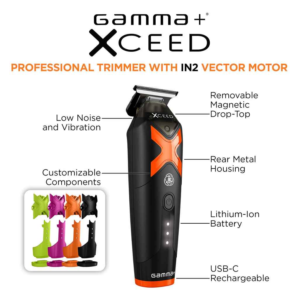 Gamma+ XCEED Professional Cordless Trimmer (GP418B) - Modern Barber Supply