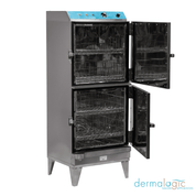 Dermalogic Towel Steamer 360 interior chamber with shelves
