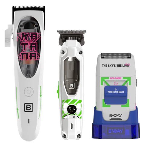 B - Way Katana Clipper, T - Pro Trimmer, Off - Shaver - 3 in 1 Set - Modern Barber Supply