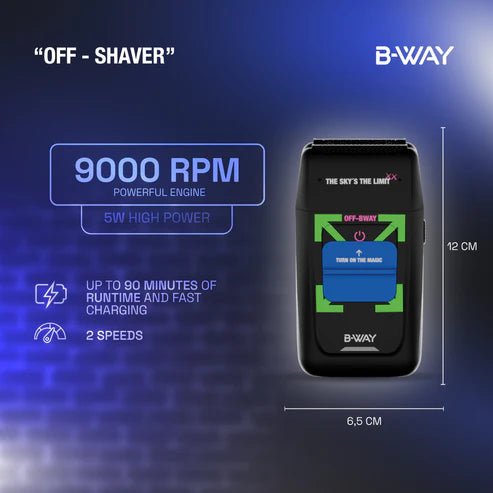 B - Way OFF Shaver Black - Modern Barber Supply