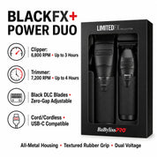 BaBylissPRO BlackFX+ Clipper and Trimmer features - Modern Barber Supply