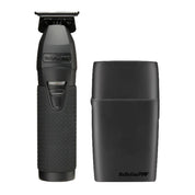 BaBylissPRO BlackFX Trimmer and Double-Foil Shaver Combo (FXTSMBPK) - Modern Barber Supply