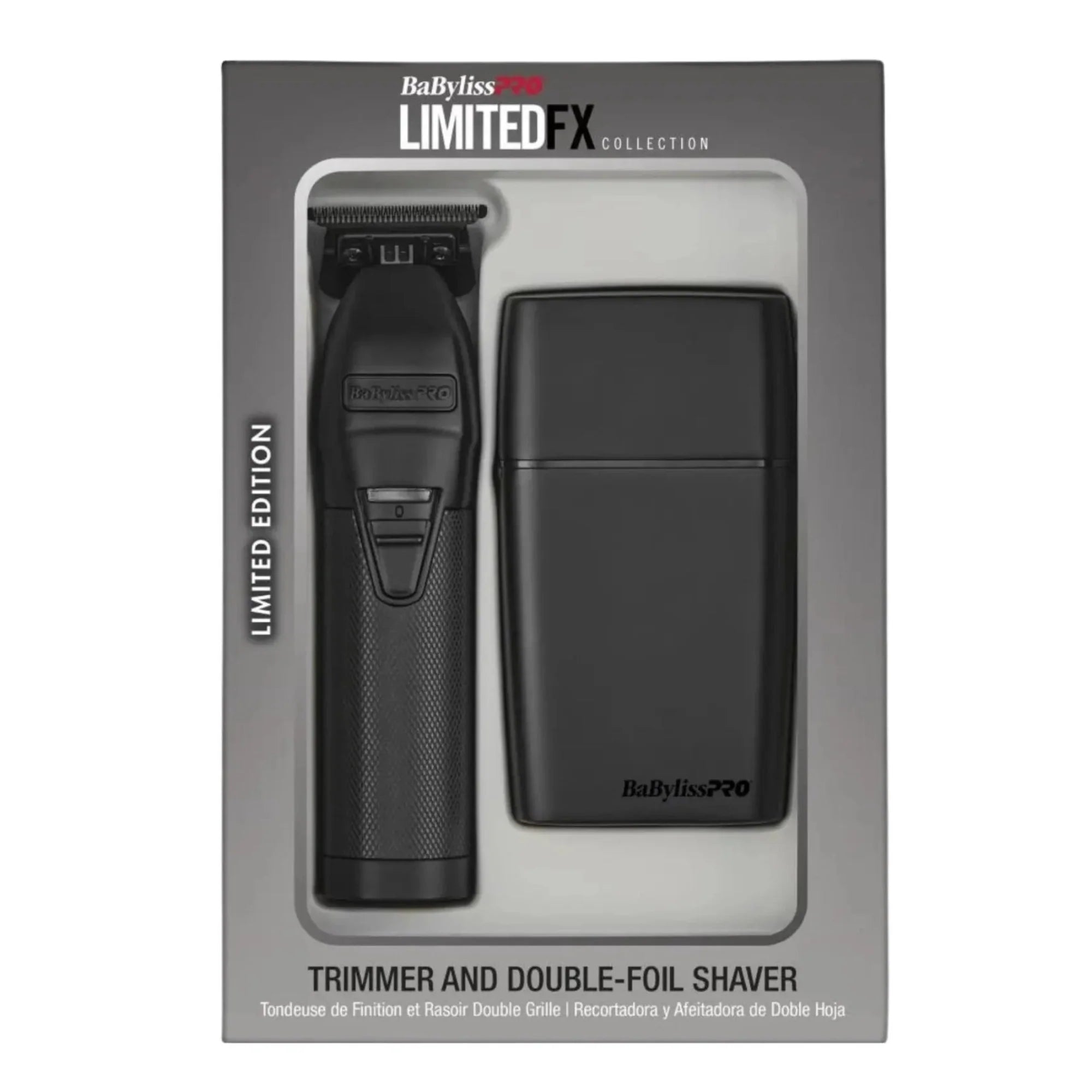 BaBylissPRO BlackFX Trimmer and Shaver prepack view 3 - Modern Barber Supply