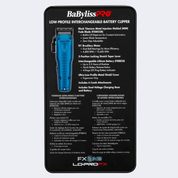 BaBylissPRO Lo-ProFX Limited Edition Black & Blue Clipper (FX829BL) - Modern Barber Supply