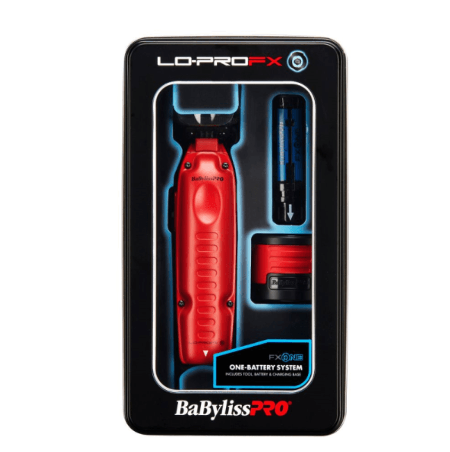 BaBylissPRO FXONE Lo-ProFX Matte Red Clipper & Trimmer Combo - Modern Barber Supply