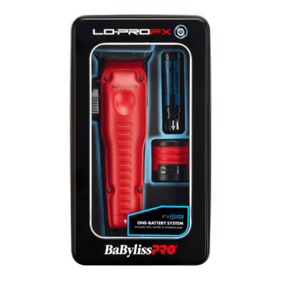 BaBylissPRO FXONE Lo-ProFX Matte Red Clipper & Trimmer Combo - Modern Barber Supply