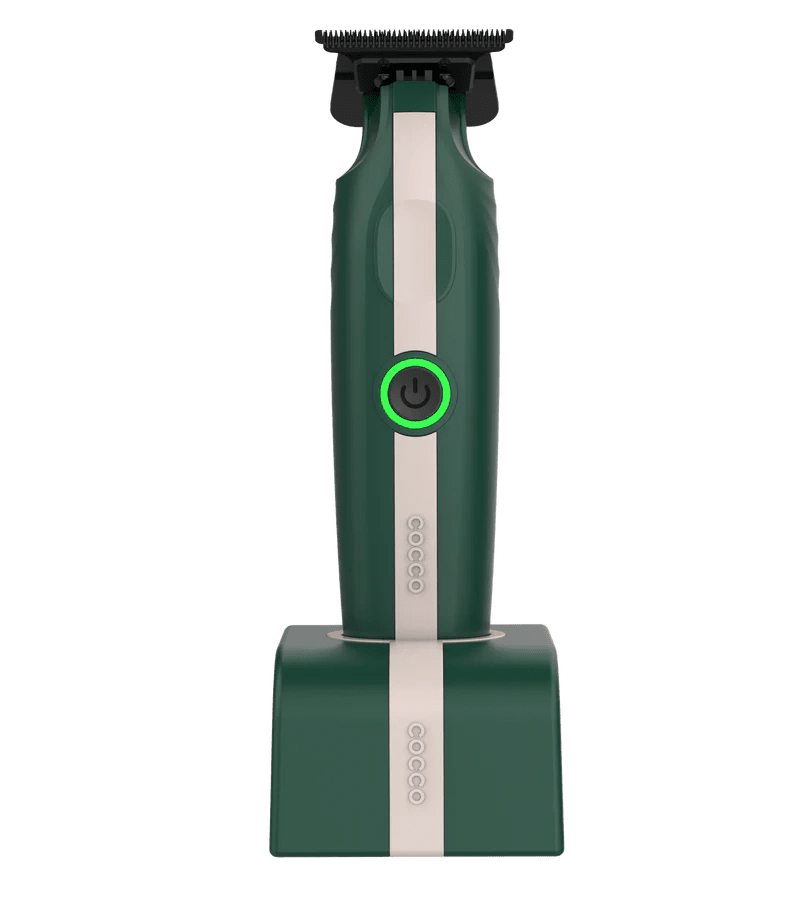 COCCO VELOCE LITE TRIMMER GREEN/WHITE STRIPE - Modern Barber Supply