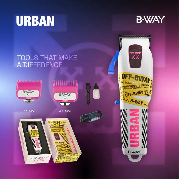 B-Way URBAN Clipper, ONE Trimmer - 2 in 1 Set - Modern Barber Supply