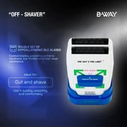 B-Way NEW Urban Shorty Clipper &amp; OFF Shaver White – Professional 2-in-1 Barber Set