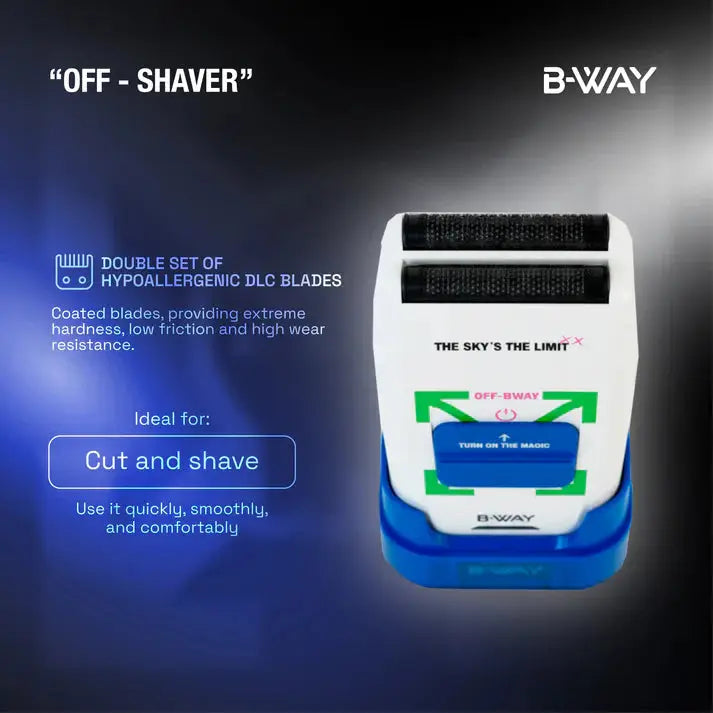B-Way NEW Urban Shorty Clipper &amp; OFF Shaver White – Professional 2-in-1 Barber Set