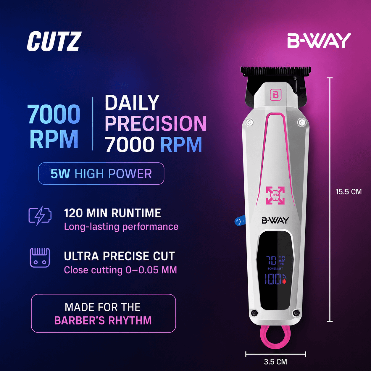 B-Way Trimmer Cutz White