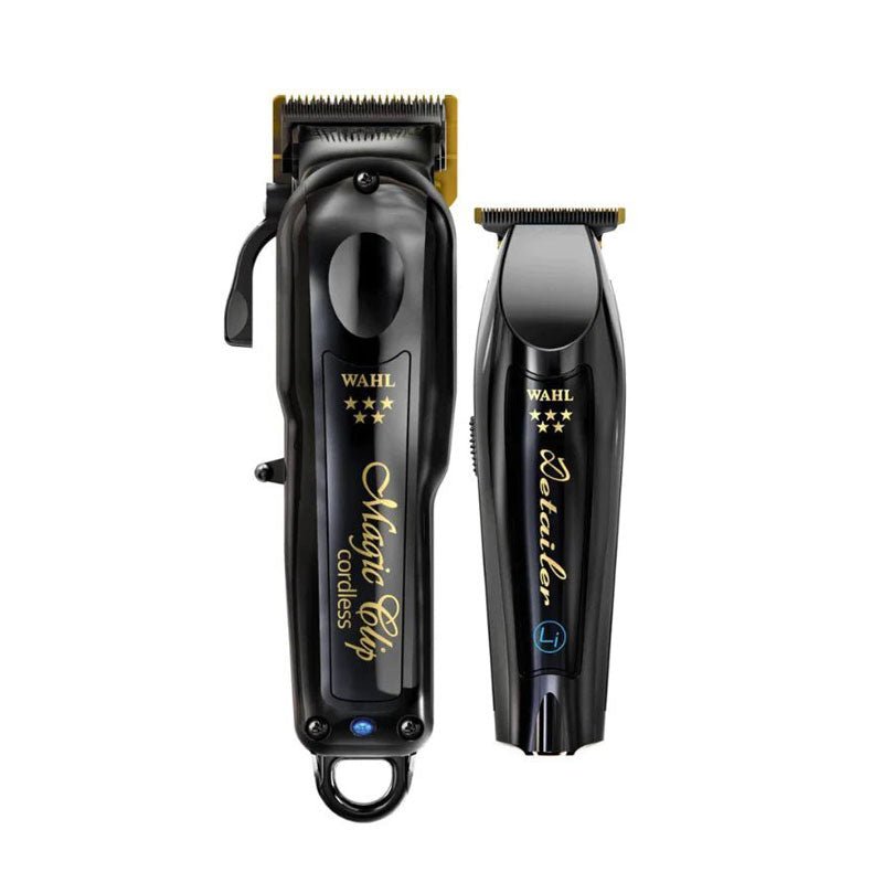 WAHL PROFESSIONAL 5 STAR BLACK & GOLD CORDLESS MAGIC CLIP & DETAILER TRIMMER - Modern Barber Supply