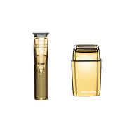 BaByliss PRO Limited Edition Gold FX Trimmer & UV Single-Foil Shaver Set - Modern Barber Supply