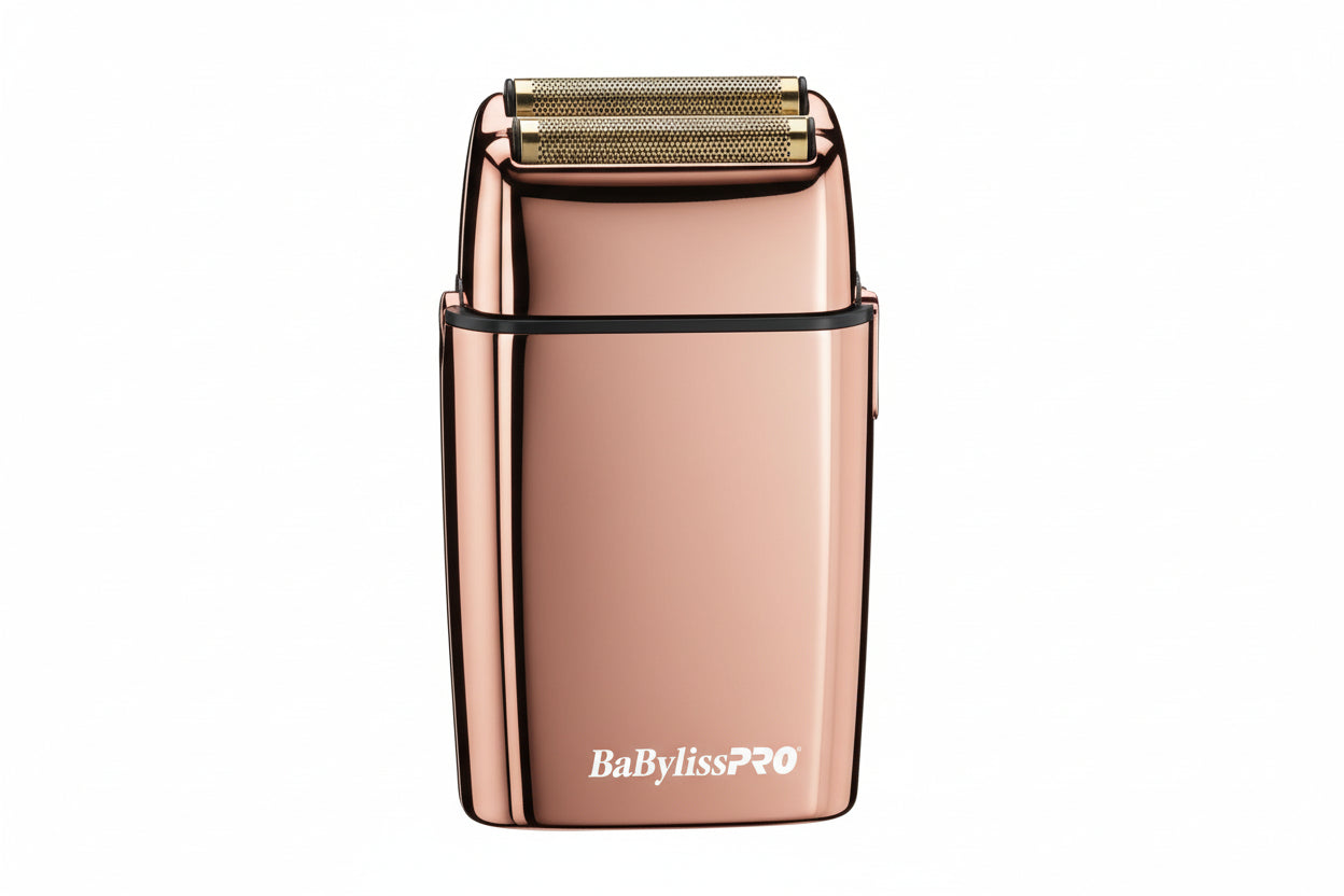 BABYLISSPRO® FOILFX02™ CORDLESS ROSE GOLD METAL DOUBLE FOIL SHAVER - Modern Barber Supply