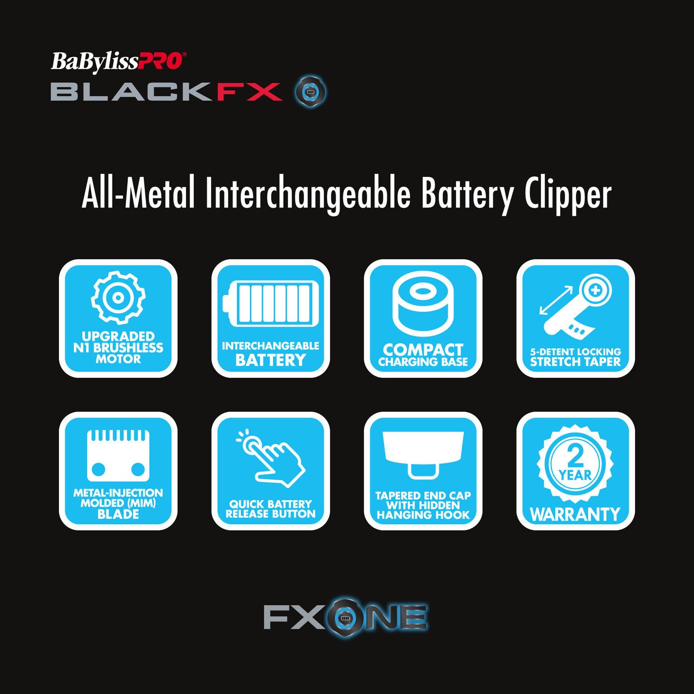 BABYLISSPRO® FXONE BLACKFX CLIPPER - Modern Barber Supply