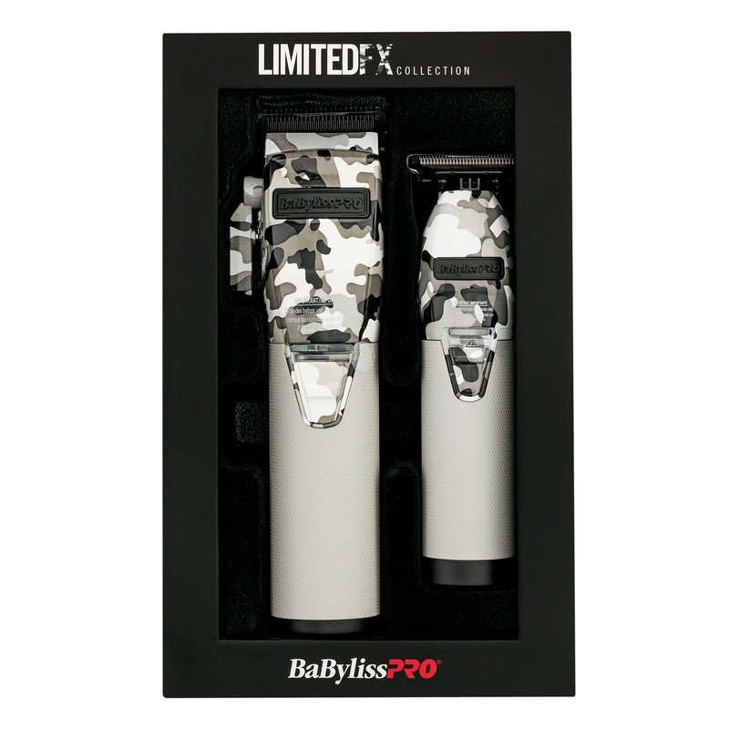 BABYLISSPRO® LIMITEDFX COLLECTION LIMITED EDITION CAMO METAL LITHIUM CLIPPER AND TRIMMER - Modern Barber Supply