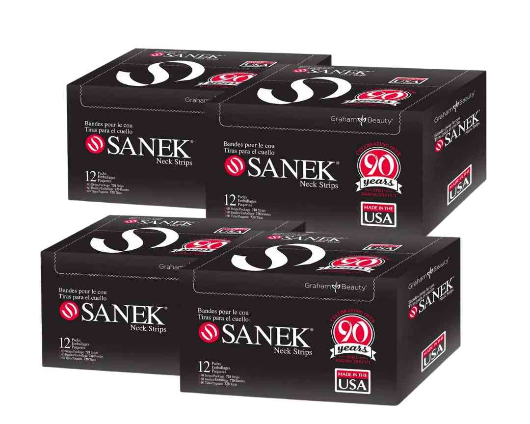 GRAHAM SANEK NECK STRIPS 12 PACKS (WHOLESALE) - Modern Barber Supply