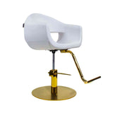SILLÓN DE PELUQUERÍA MILLA - BOMBA DORADA A59