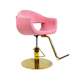 SILLÓN DE PELUQUERÍA MILLA - BOMBA DORADA A59